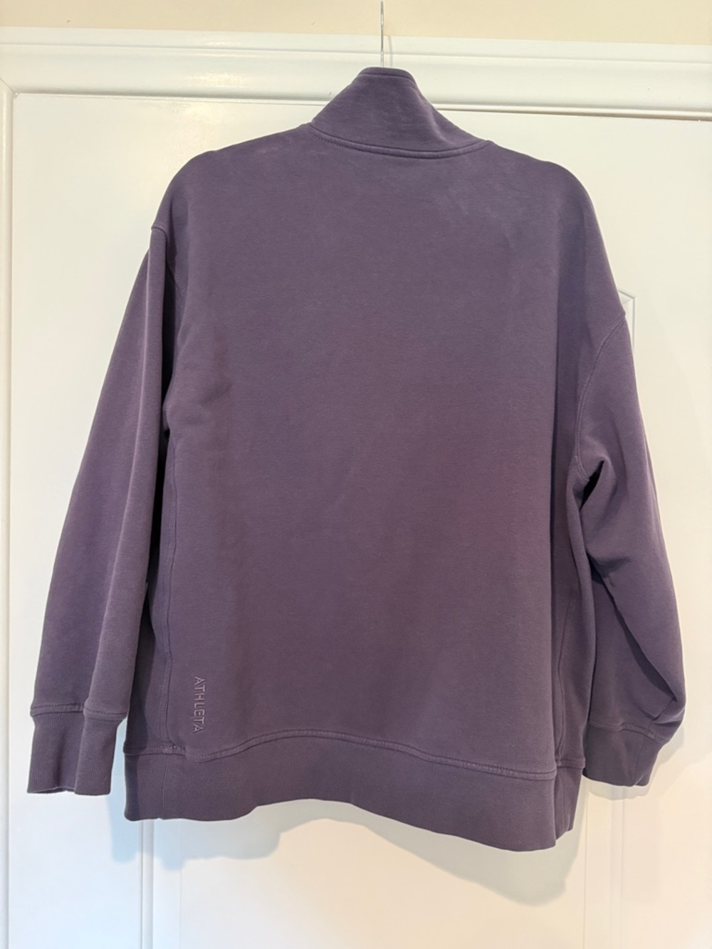 Athleta Forever Fleece 1/4 Zip Sweatshirt size M Twilight - Picture 5 of 5